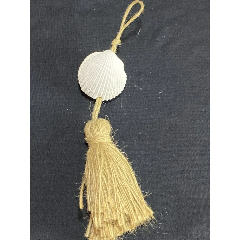 Real Sea Shell W/ Rope Tassel Christmas ornament Nautical Beach Theme